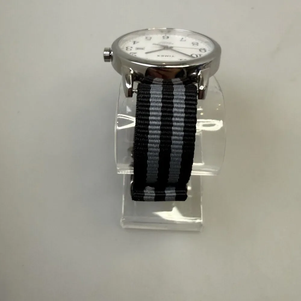 TIMEX Men's TW2P81300 Easy Reader Indiglo White Dial 38mm 2 Bands EUC